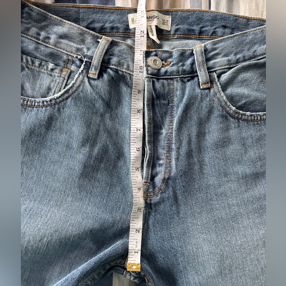 🚨3X$30🚨 Mango Blue Straight Leg Jeans Classic Style - Picture 11 of 13